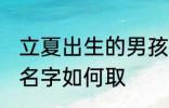 立夏出生的男孩名字 立夏出生的男孩名字如何取