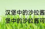 汉堡中的沙拉酱可以用炼乳代替吗 汉堡中的沙拉酱可不可以用炼乳代替