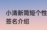 小清新简短个性签名 小清新简短个性签名介绍