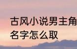 古风小说男主角名字 古风小说男主角名字怎么取