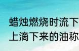 蜡烛燃烧时流下的蜡油叫什么 从蜡烛上滴下来的油称呼